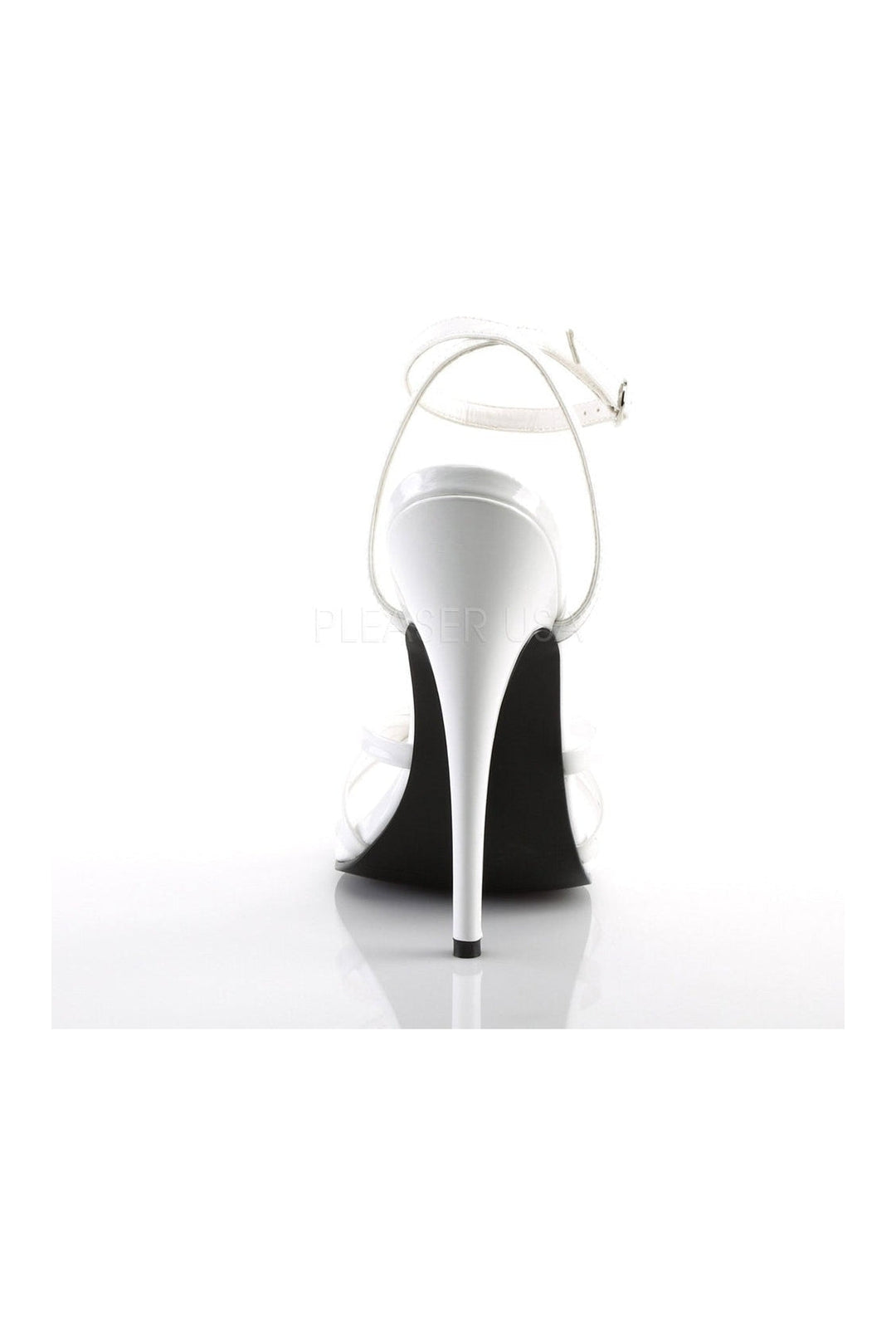 DOMINA-108 Sandal | White Patent-Sandals- Stripper Shoes at SEXYSHOES.COM