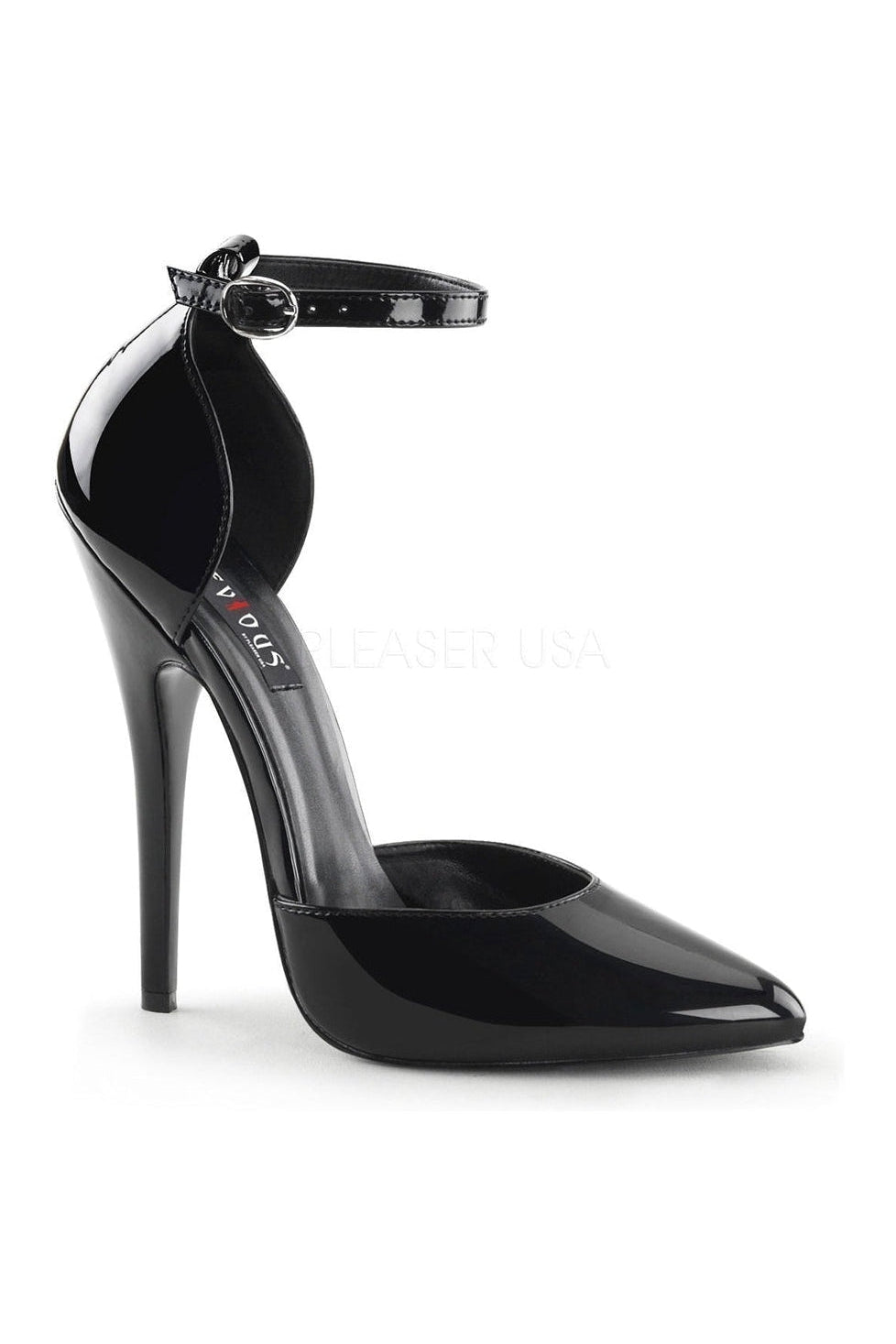 DOMINA-402 Pump | Black Patent-D'Orsays- Stripper Shoes at SEXYSHOES.COM