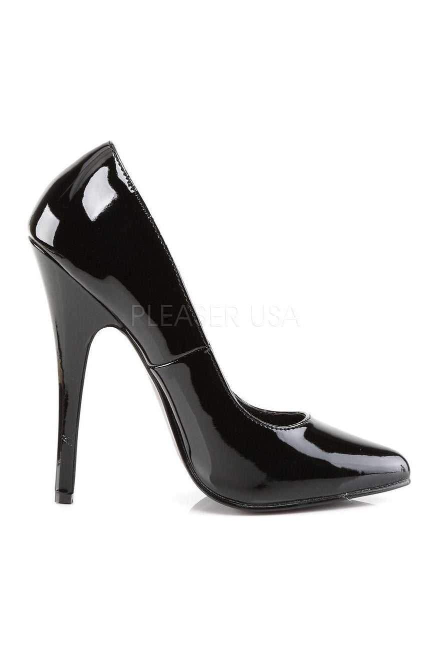 DOMINA-420 Pump | Black Patent-Pumps- Stripper Shoes at SEXYSHOES.COM