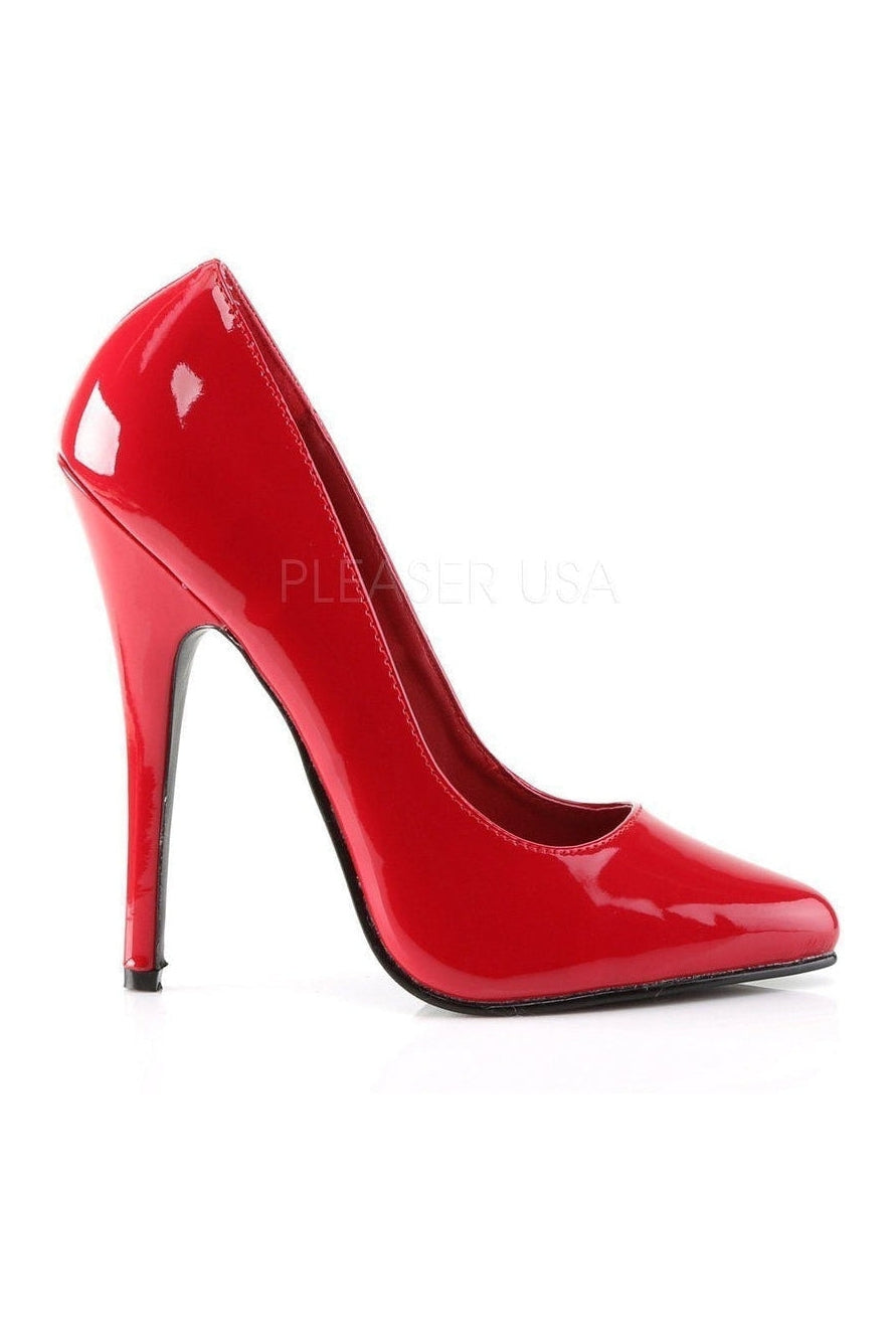 DOMINA-420 Pump | Red Patent-Pumps- Stripper Shoes at SEXYSHOES.COM