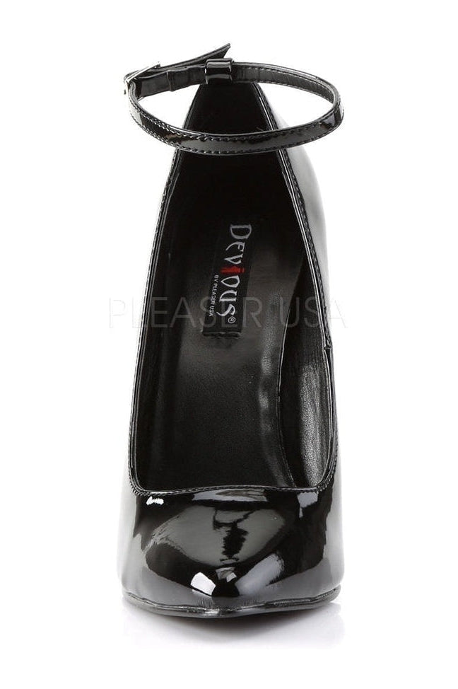 DOMINA-431 Pump | Black Patent-Pumps- Stripper Shoes at SEXYSHOES.COM