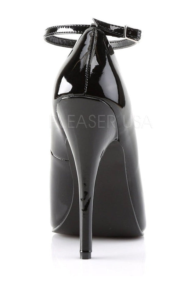 DOMINA-431 Pump | Black Patent-Pumps- Stripper Shoes at SEXYSHOES.COM