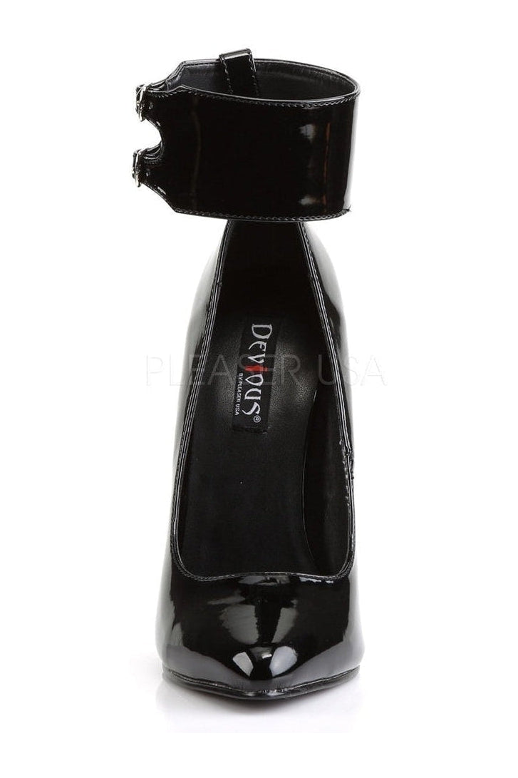 DOMINA-434 Pump | Black Patent-Pumps- Stripper Shoes at SEXYSHOES.COM