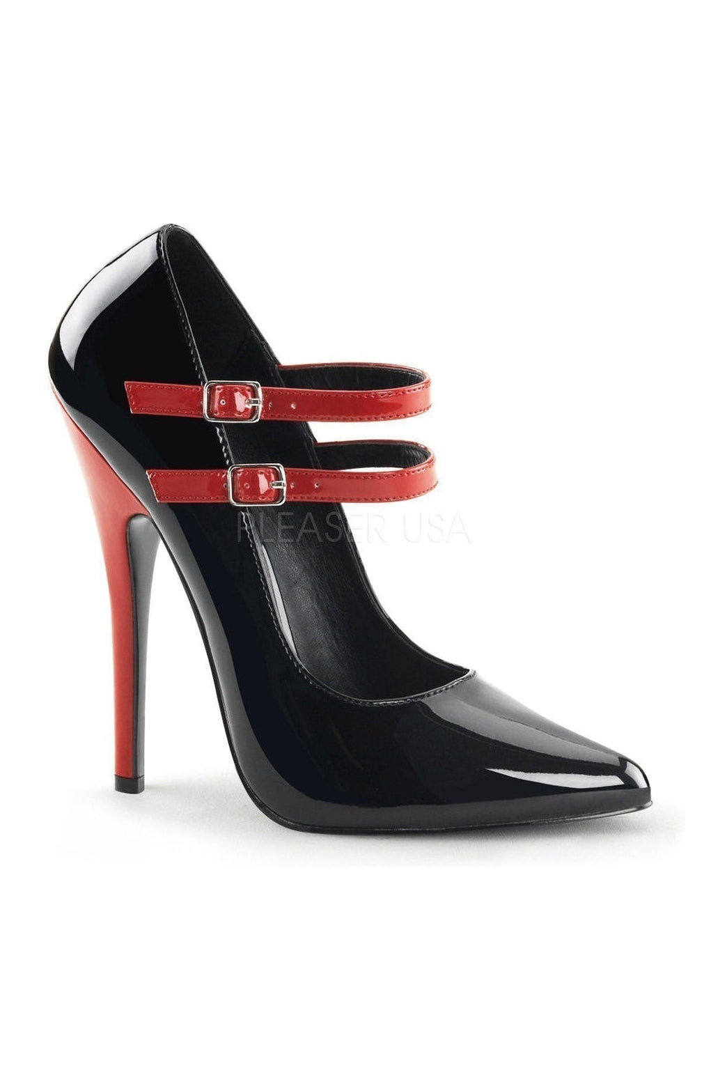 DOMINA-442 Pump | Black Patent-Mary Janes- Stripper Shoes at SEXYSHOES.COM