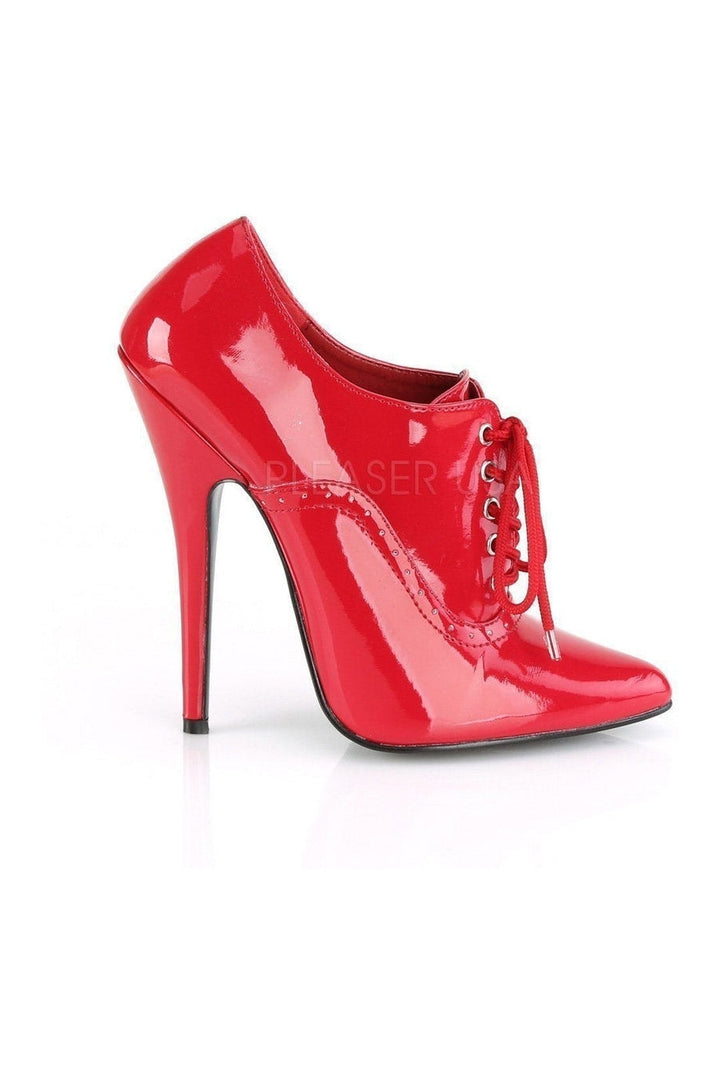 DOMINA-460 Ankle Bootie | Red Patent-Ankle Boots- Stripper Shoes at SEXYSHOES.COM