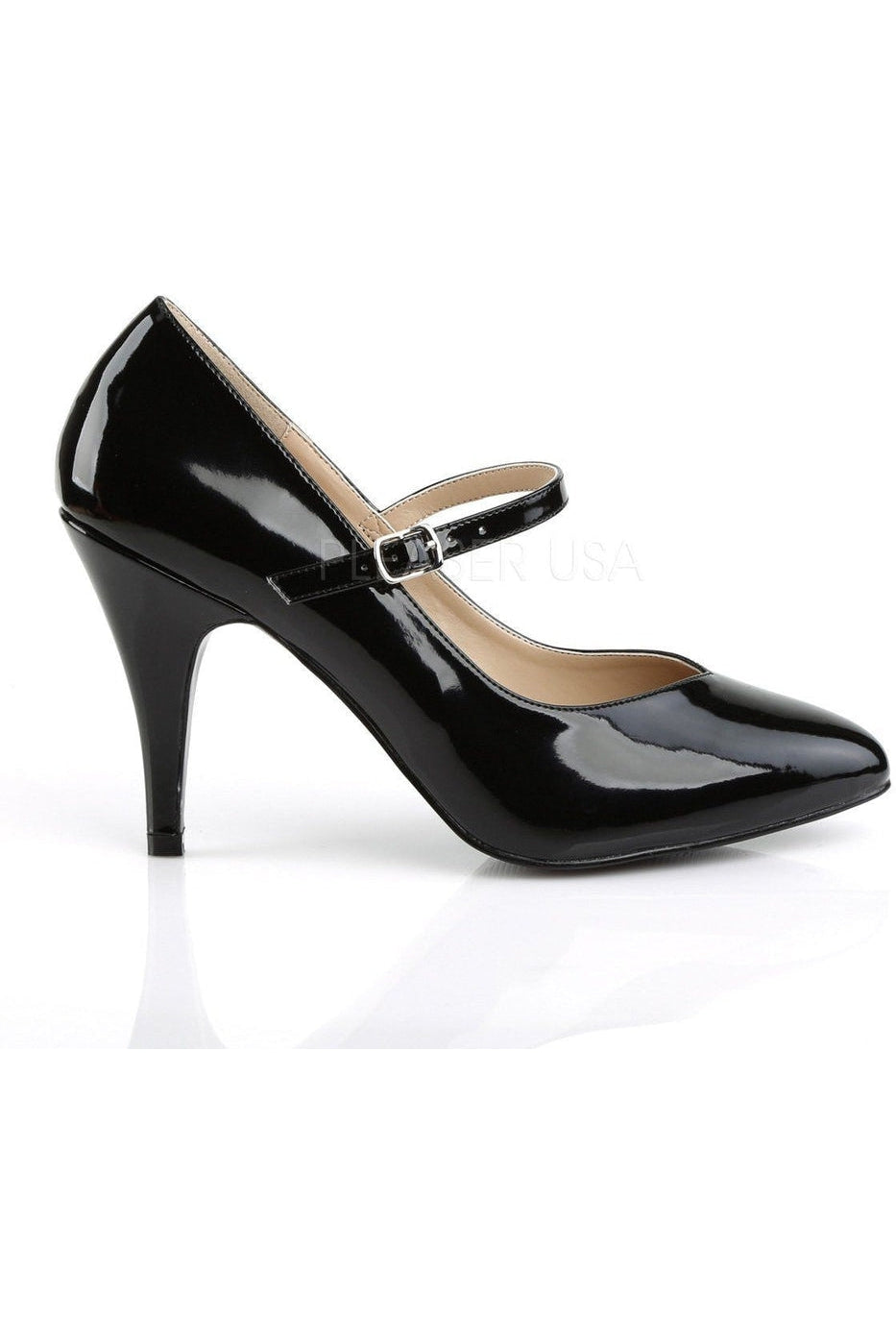 Pleaser Pink Label DREAM-428 Pump in Black Patent