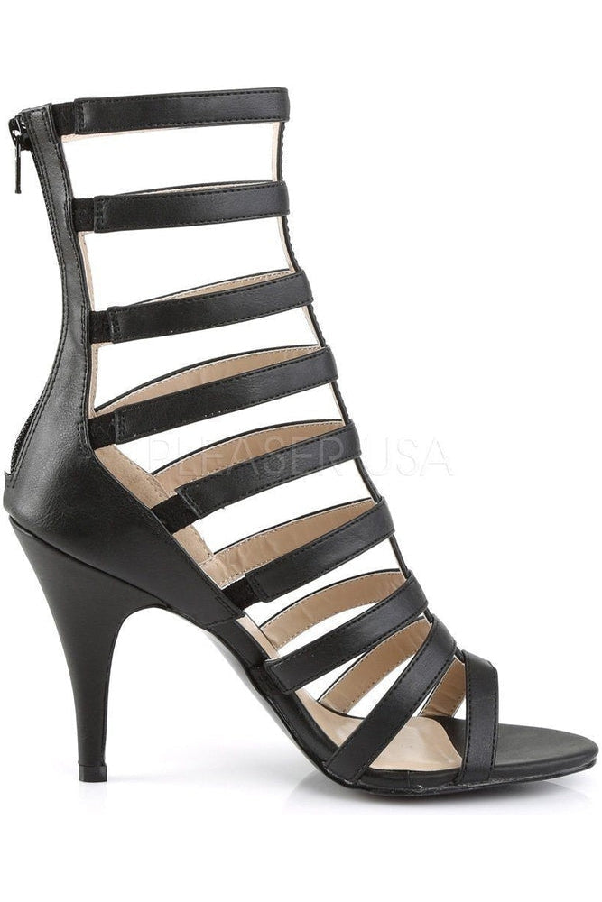 DREAM-438 Ankle Boot | Black Faux Leather-Pleaser Pink Label-Ankle Boots-SEXYSHOES.COM