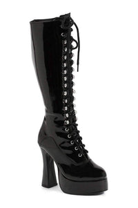 Ellie Shoes EASY Knee Boot in Black Patent from SexyShoes.com