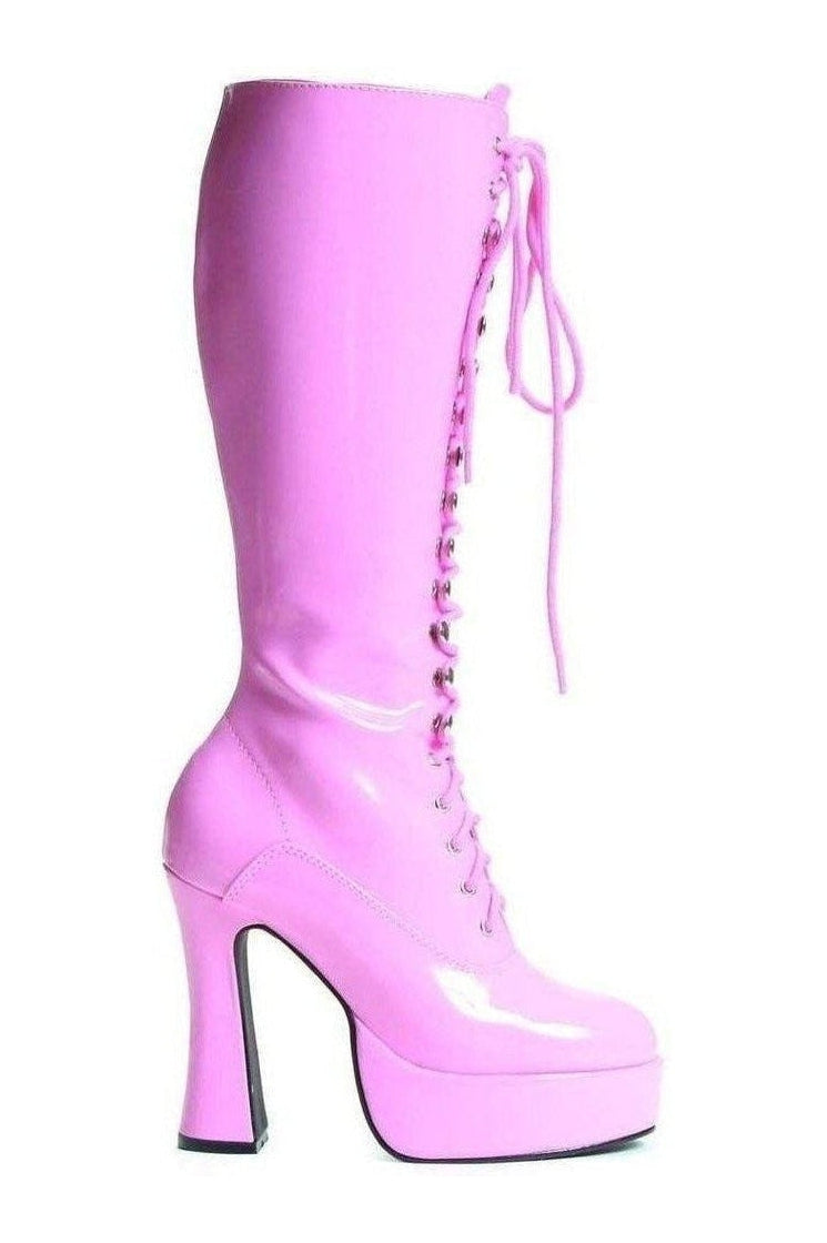 Ellie Shoes EASY Knee Boot in Pink Patent from SexyShoes.com