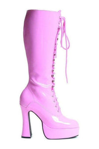 Ellie Shoes EASY Knee Boot in Pink Patent from SexyShoes.com