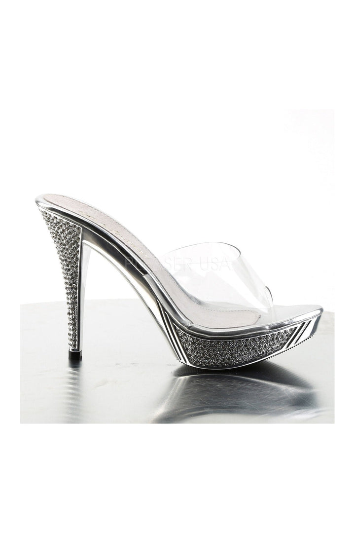 ELEGANT-401 Platform Slide | Clear Vinyl-Fabulicious-Slides-SEXYSHOES.COM