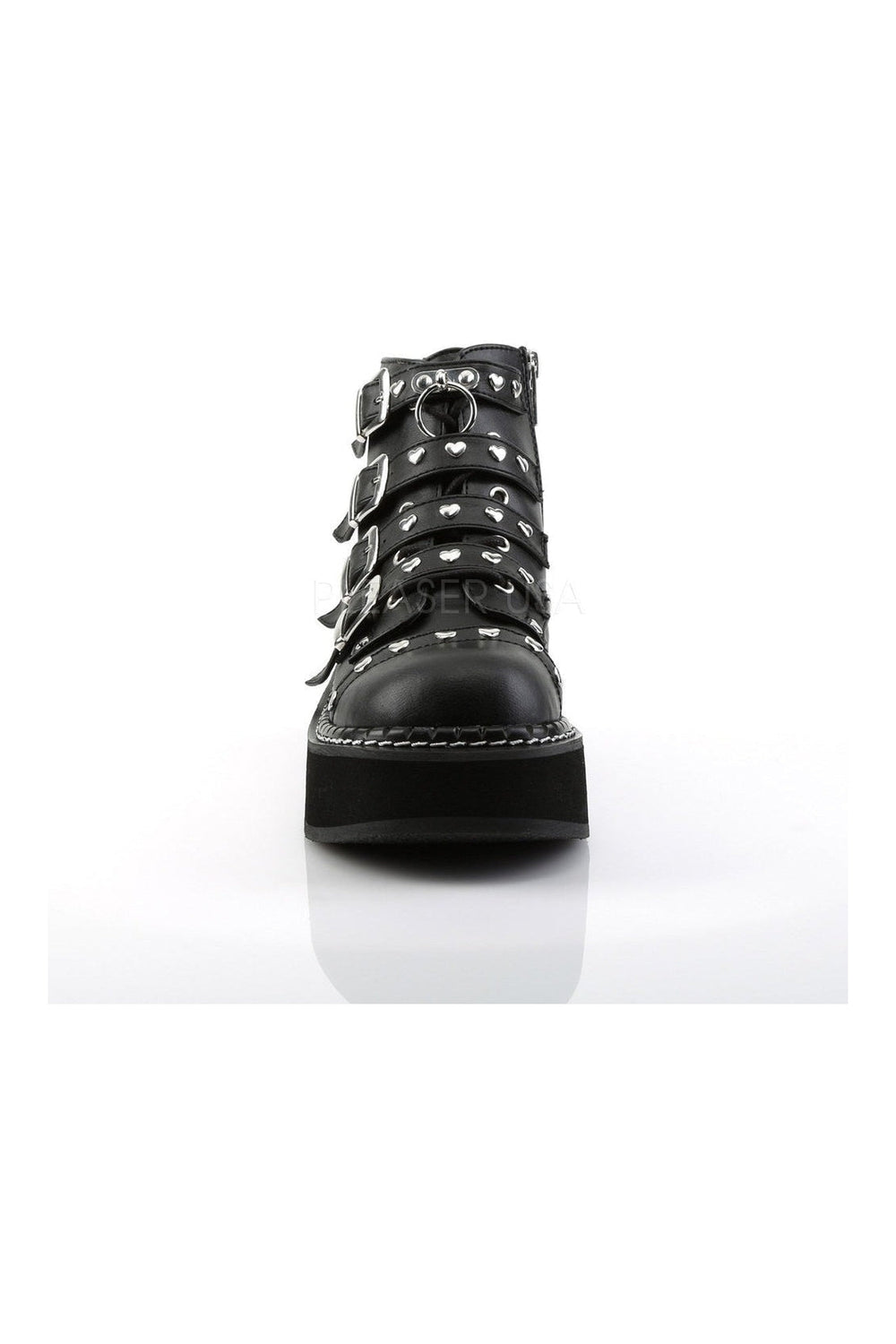 Demonia EMILY-315  Ankle Boot in Black Faux Leather