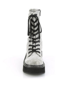 Demonia EMILY-362 Knee Boot in Silver Faux Leather