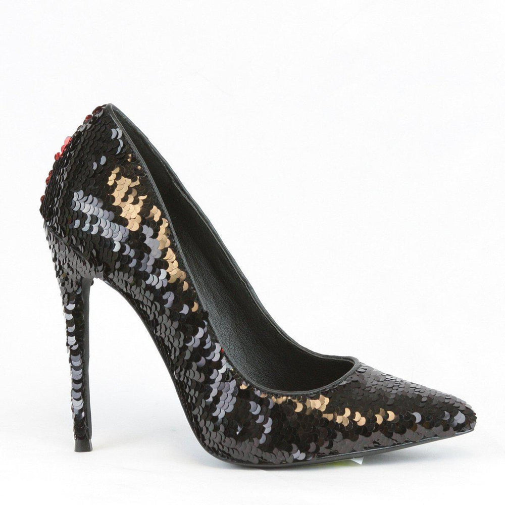 Famous Pump | Black Sequins-Nelly Bernal-Black-Pumps-SEXYSHOES.COM