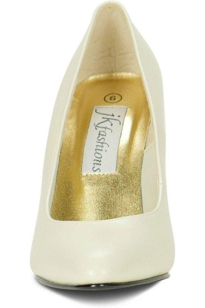 Fashionable Pump | Bone Faux Leather-Sexyshoes Brand-Pumps-SEXYSHOES.COM