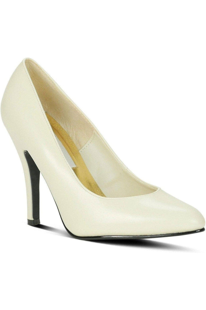 Fashionable Pump | Bone Faux Leather-Sexyshoes Brand-Bone-Pumps-SEXYSHOES.COM