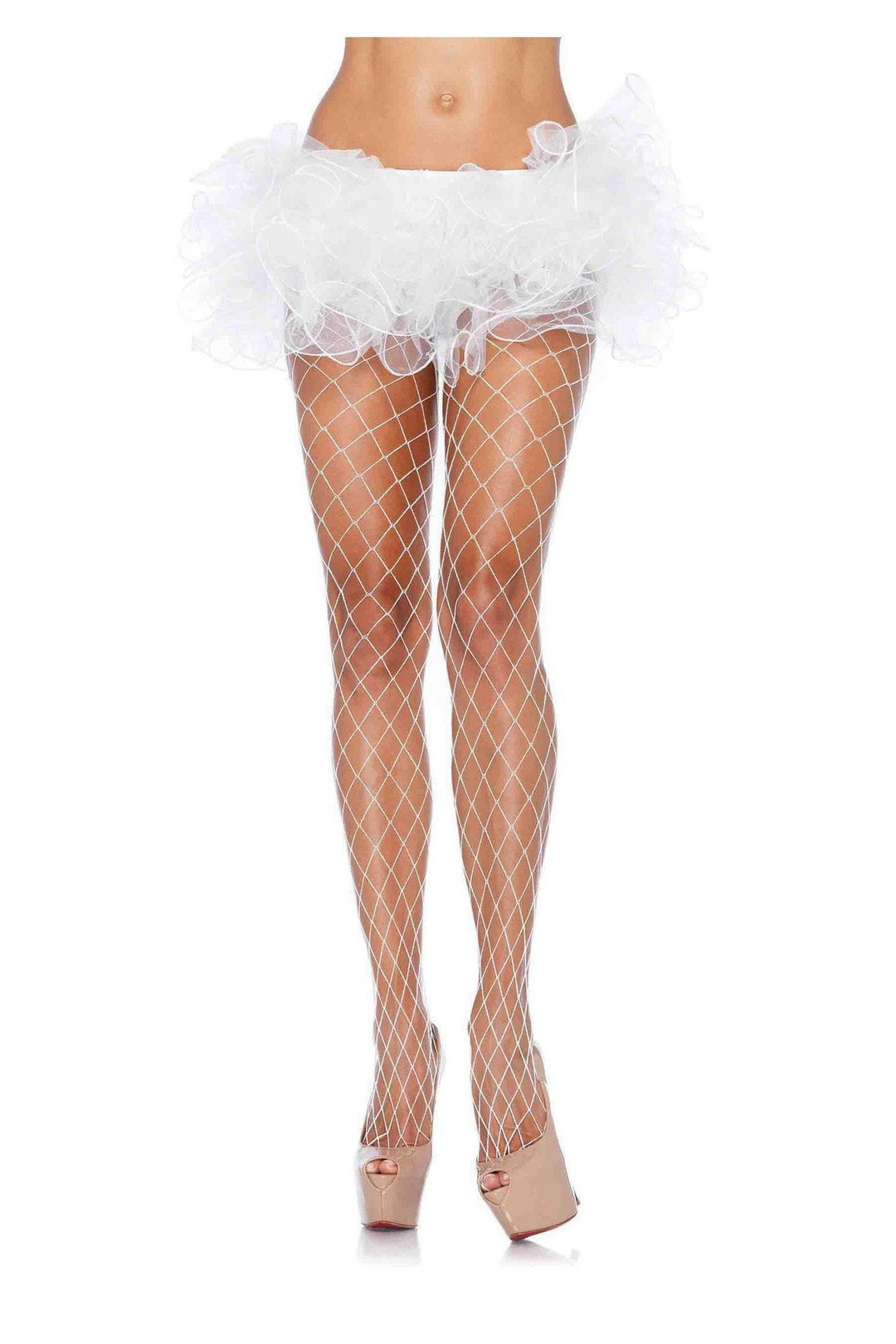 Fence Net Pantyhose-White-Final Sale-White-Sale Hosiery-SEXYSHOES.COM
