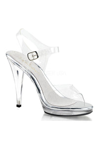 Fabulicious FLAIR-408 Sandal in Clear Vinyl from SexyShoes.com