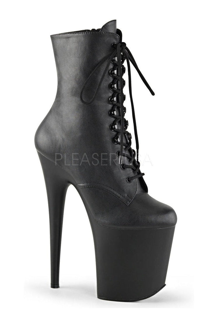 Pleaser Black Ankle Boots Platform Stripper Shoes | Buy at Sexyshoes.com