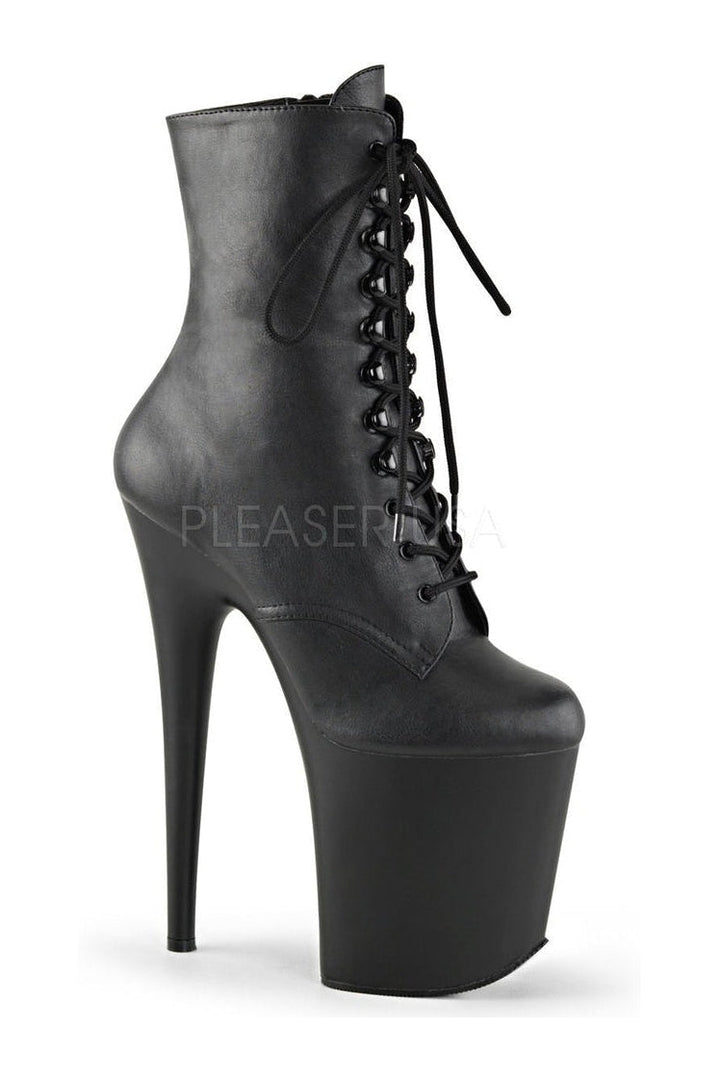 Pleaser Black Ankle Boots Platform Stripper Shoes | Buy at Sexyshoes.com