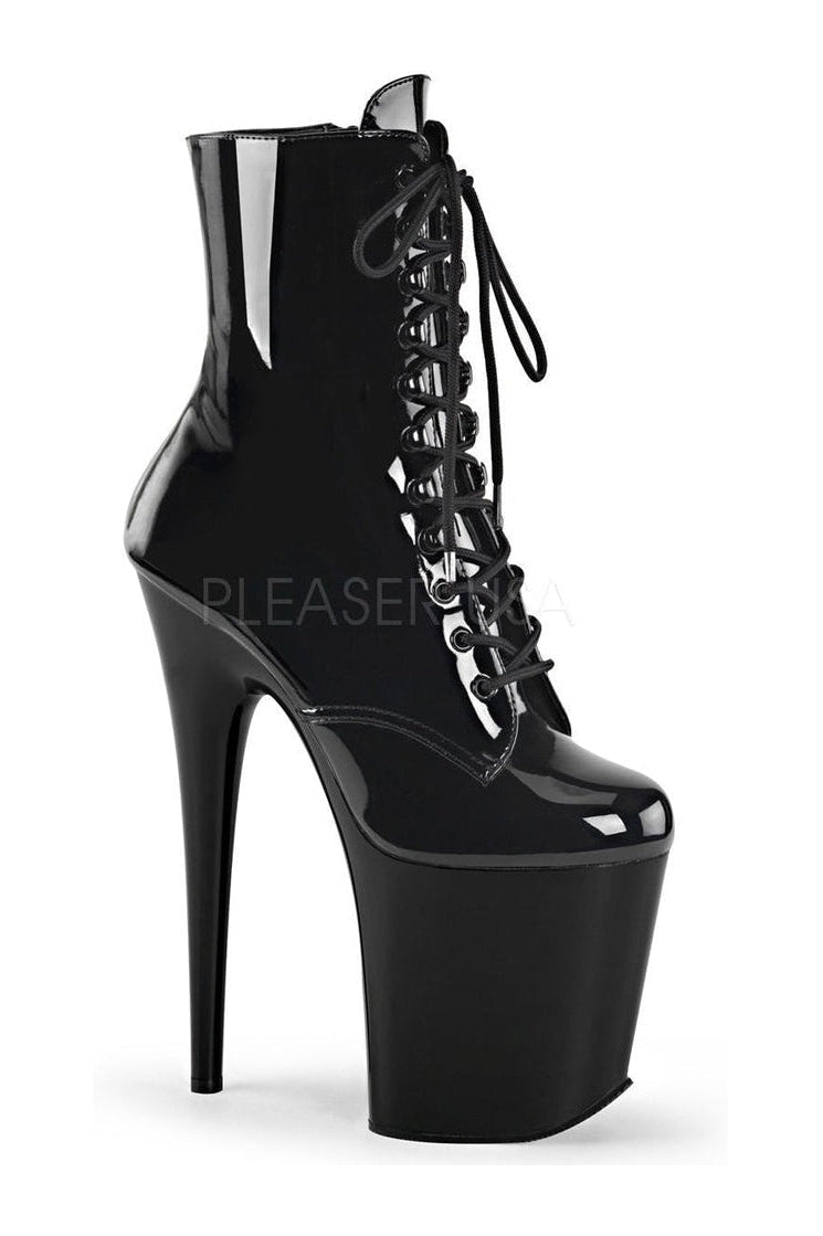 Pleaser Black Ankle Boots Platform Stripper Shoes | Buy at Sexyshoes.com