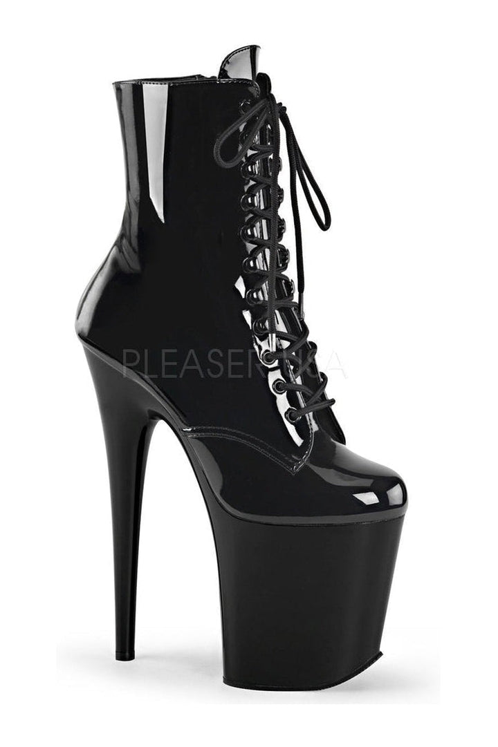 Pleaser Black Ankle Boots Platform Stripper Shoes | Buy at Sexyshoes.com
