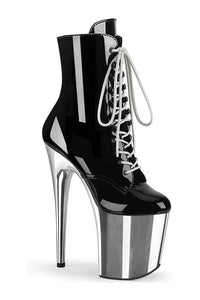 Pleaser FLAMINGO-1020 Exotic Boot in Black Patent from SexyShoes.com
