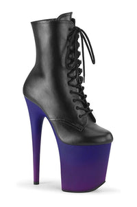 Pleaser FLAMINGO-1020BP Exotic Boot in Black Faux Leather from SexyShoes.com