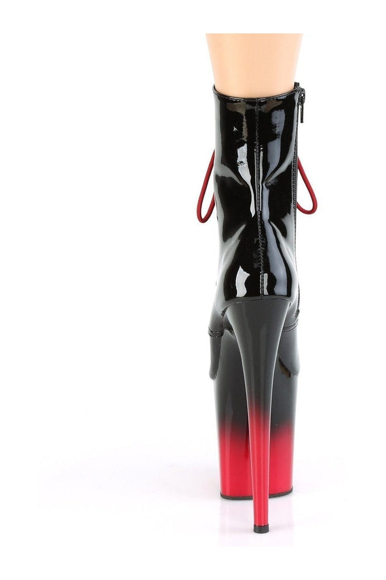 Pleaser FLAMINGO-1020BR-H Exotic Boot in Black Patent