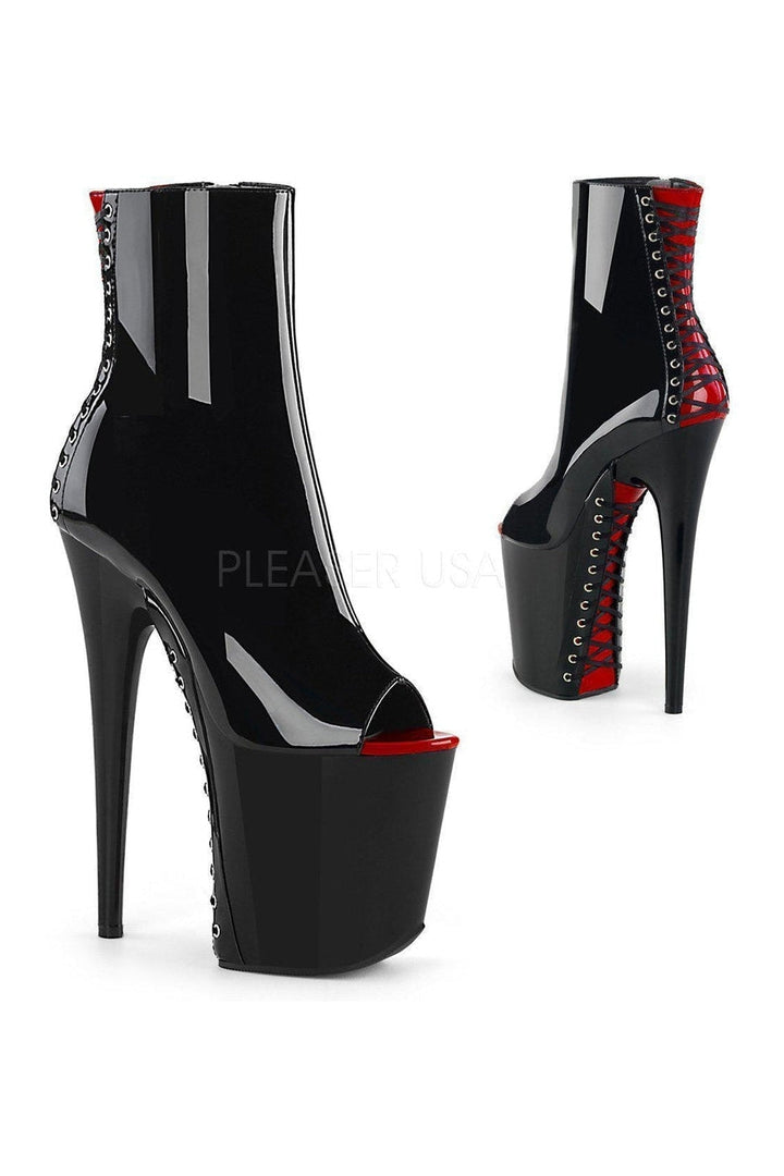 Pleaser Black Ankle Boots Platform Stripper Shoes | Buy at Sexyshoes.com