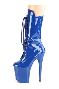 Pleaser FLAMINGO-1050 Exotic Boot in Blue Patent