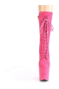 Pleaser FLAMINGO-1050FS Exotic Knee Boot in Fuchsia Faux Suede