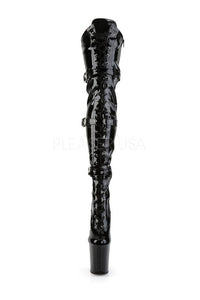 Pleaser FLAMINGO-3028 Platform Boot in Black Patent