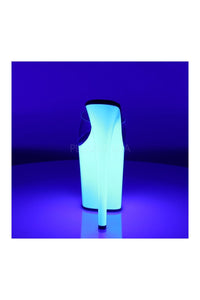 Pleaser FLAMINGO-801UV Platform Slide in Clear Vinyl