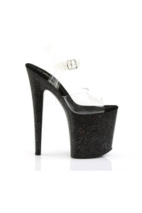 Pleaser FLAMINGO-808MG Platform Sandal in Black Vinyl