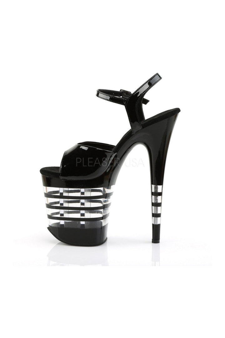 Pleaser FLAMINGO-809LN Platform Sandal in Black Patent