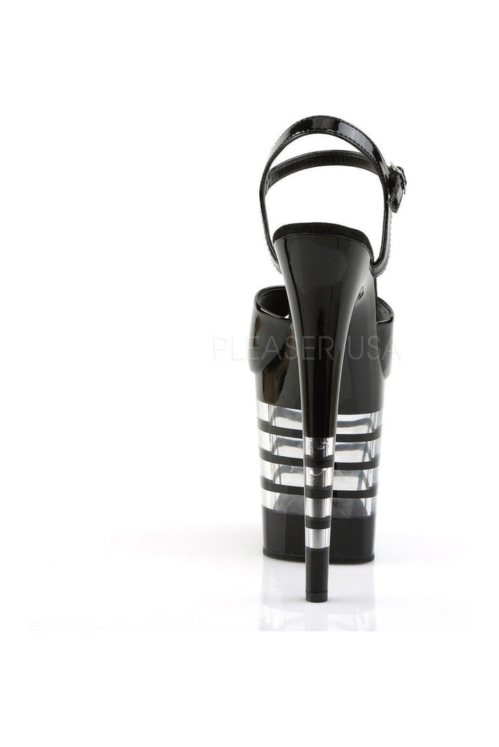 Pleaser FLAMINGO-809LN Platform Sandal in Black Patent