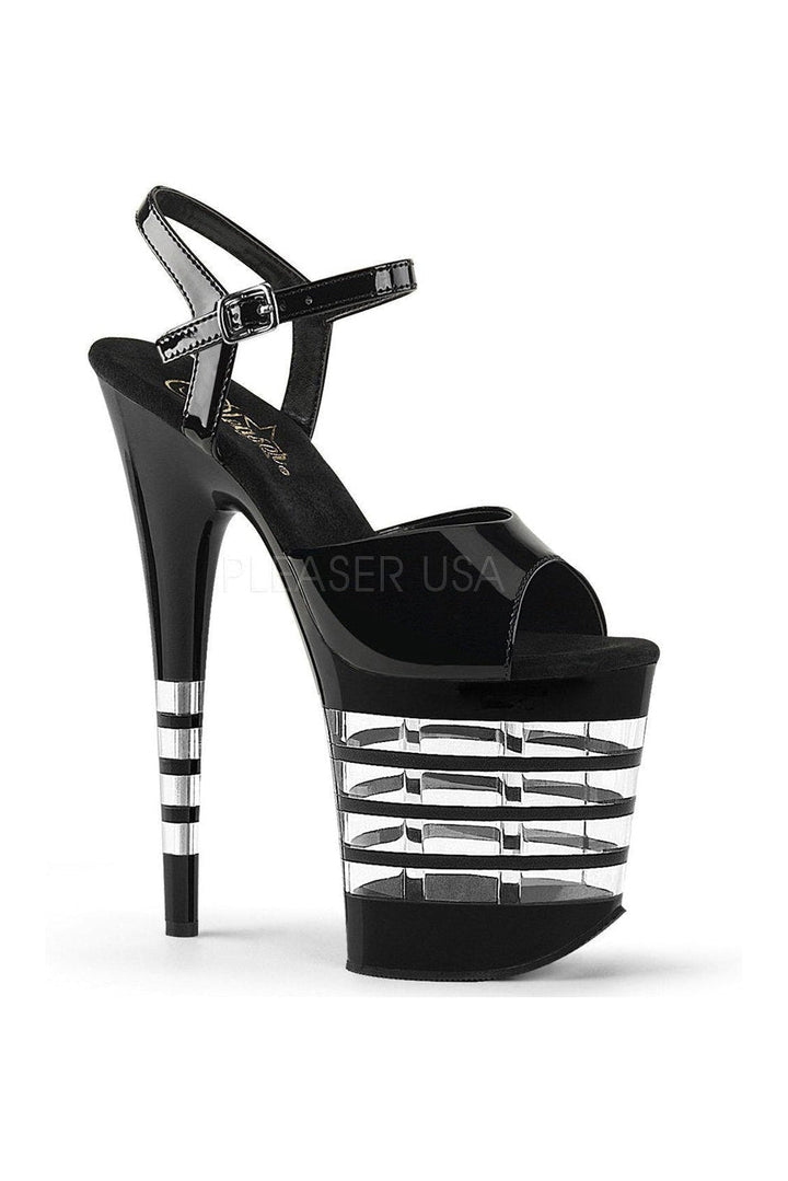 Pleaser FLAMINGO-809LN Platform Sandal in Black Patent from SexyShoes.com