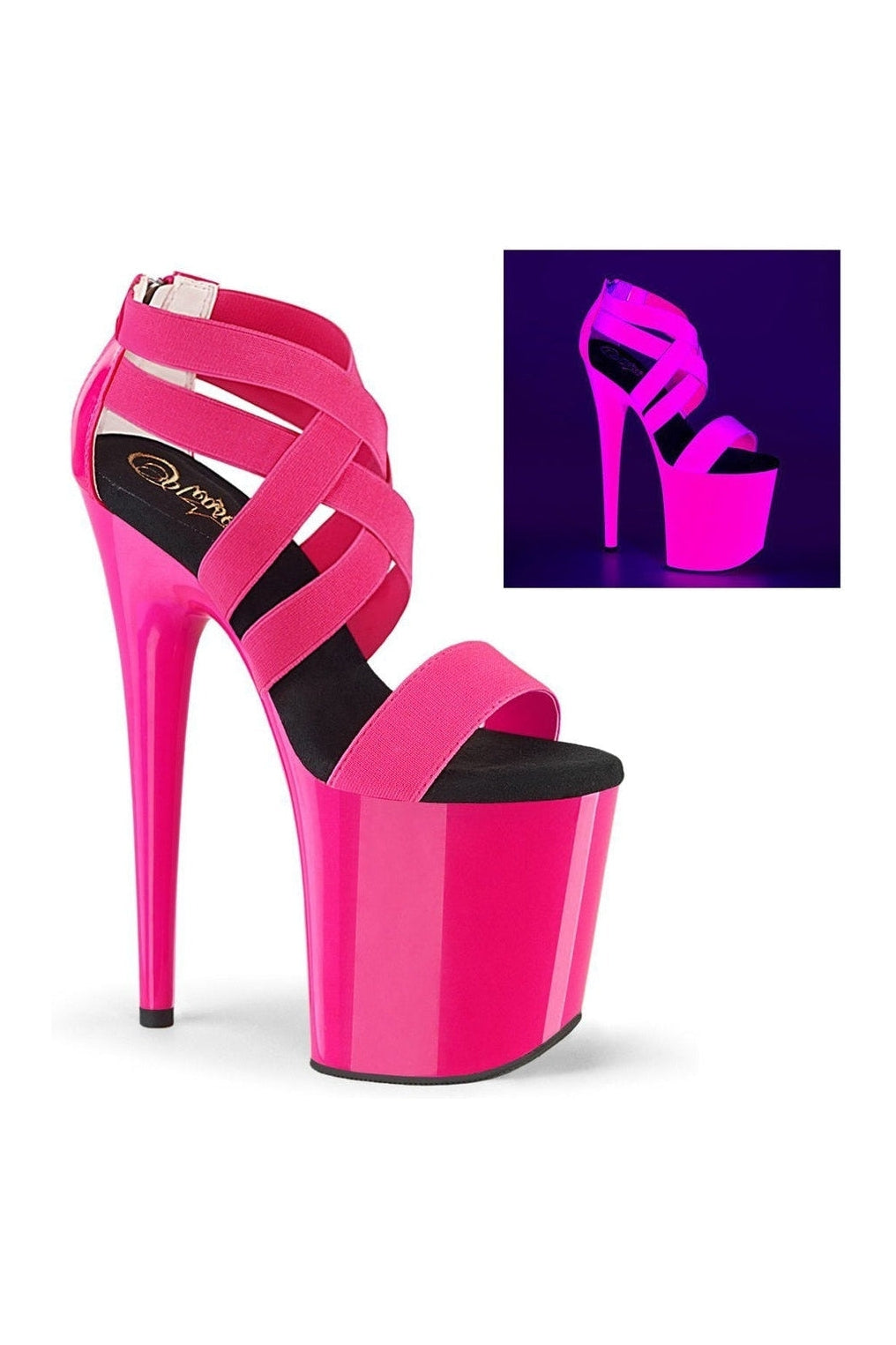 Pleaser Fuchsia Sandals Platform Stripper Shoes | Buy at Sexyshoes.com