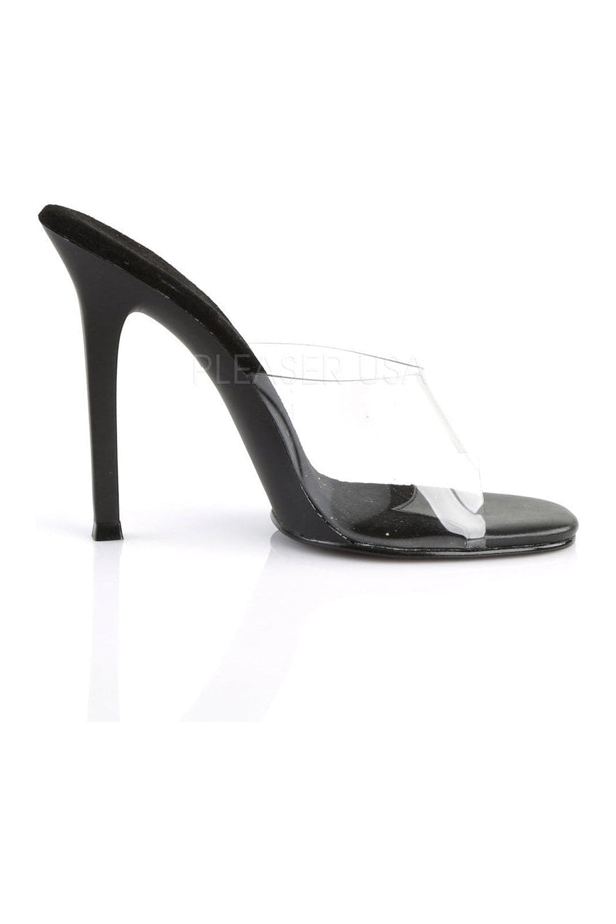 GALA-01 Mule | Black Vinyl-Fabulicious-Slides-SEXYSHOES.COM