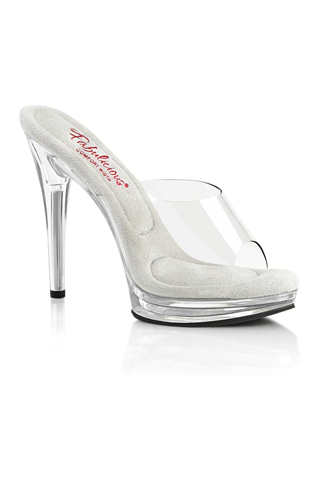 GLORY-501 Slide | Clear Vinyl-Slides-Fabulicious-Clear-10-Vinyl-SEXYSHOES.COM