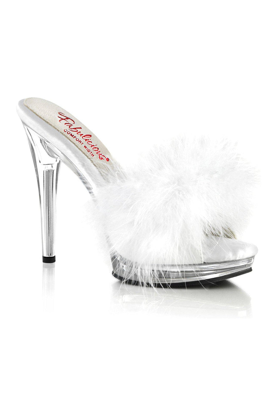 GLORY-501F-8 Slide | White Faux Leather-Slides-Fabulicious-White-9-Faux Leather-SEXYSHOES.COM