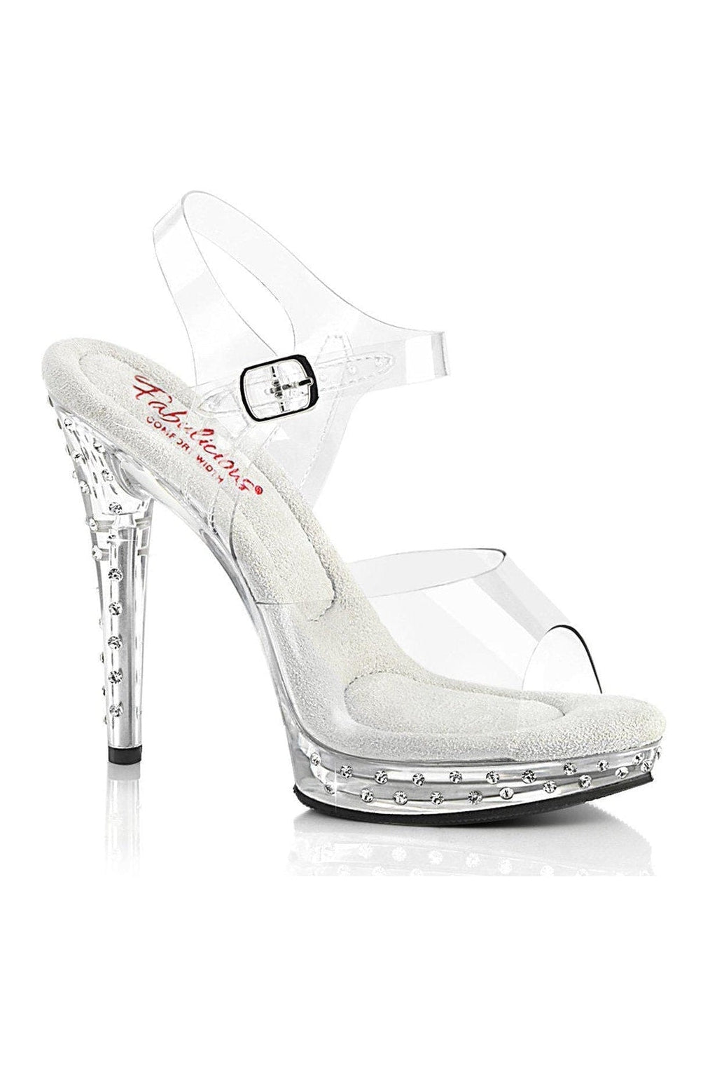 GLORY-508SDT Sandal | Clear Vinyl-Sandals-Fabulicious-Clear-5-Vinyl-SEXYSHOES.COM