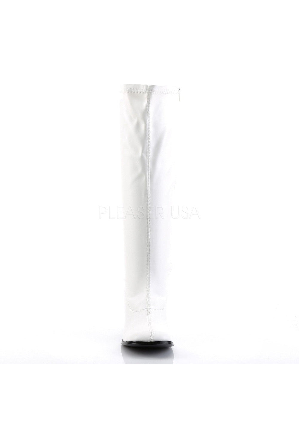 GOGO-300WC Go Go Boot | White Faux Leather-Funtasma-Knee Boots-SEXYSHOES.COM