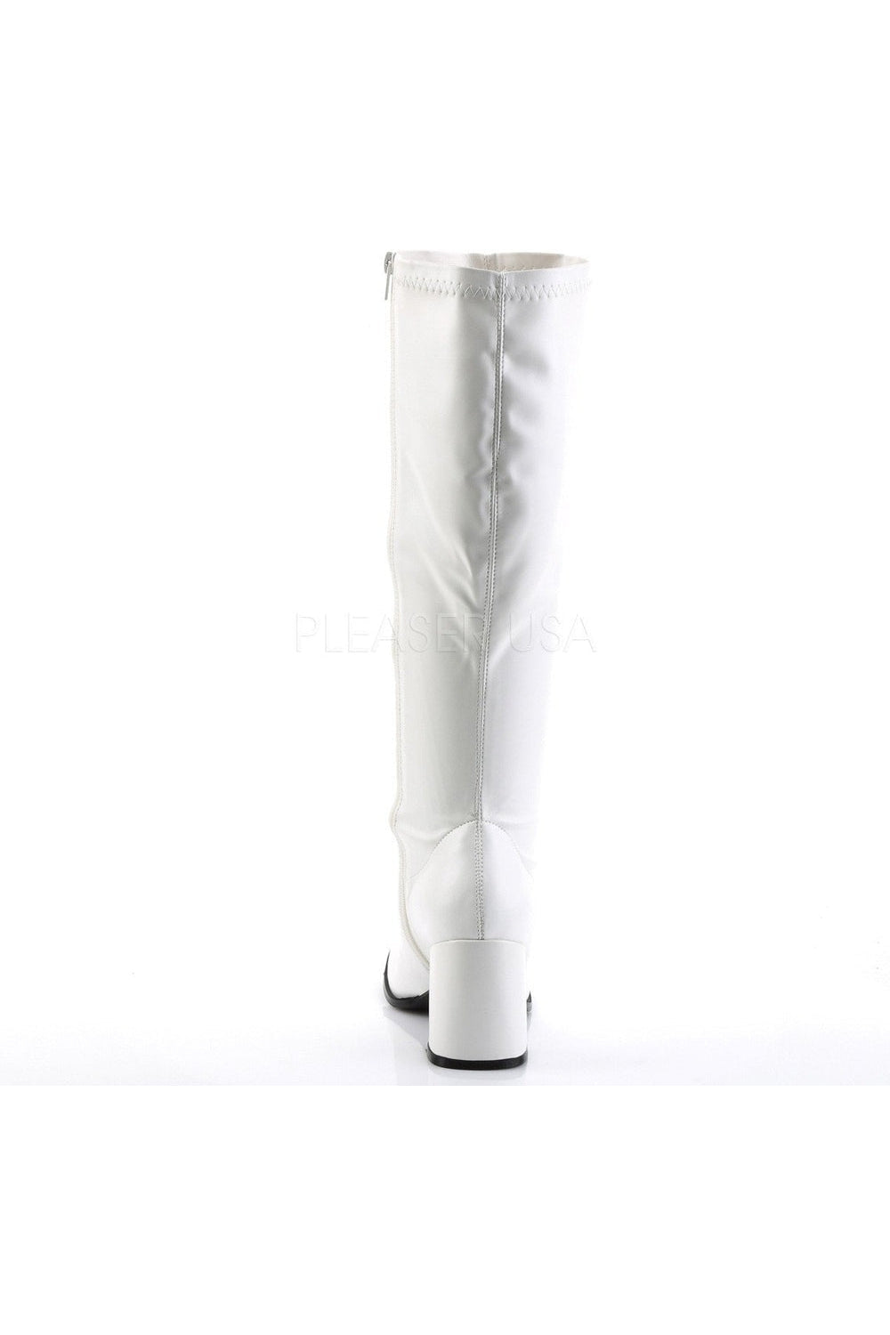 GOGO-300WC Go Go Boot | White Faux Leather-Funtasma-Knee Boots-SEXYSHOES.COM