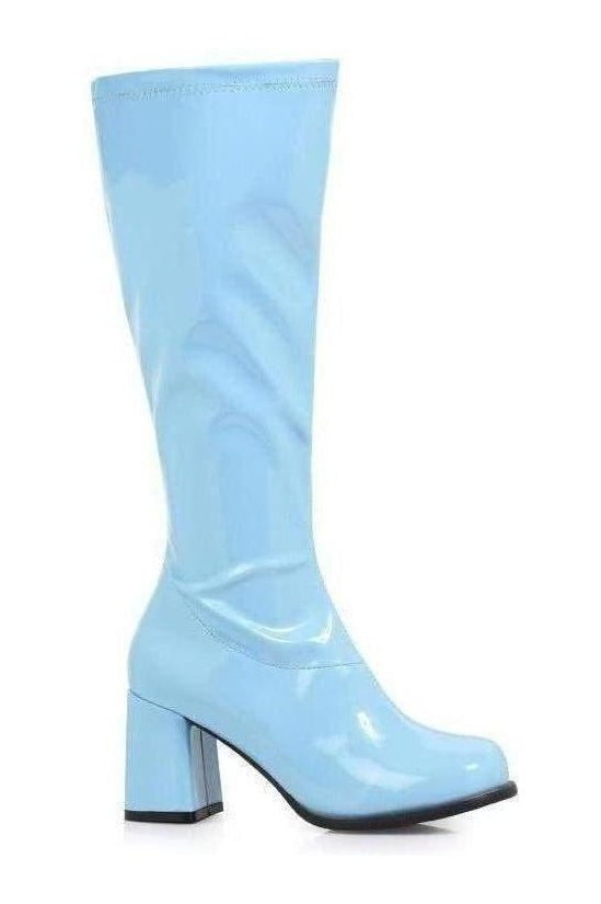 Ellie Shoes GOGO GoGo Boot in Blue Patent from SexyShoes.com