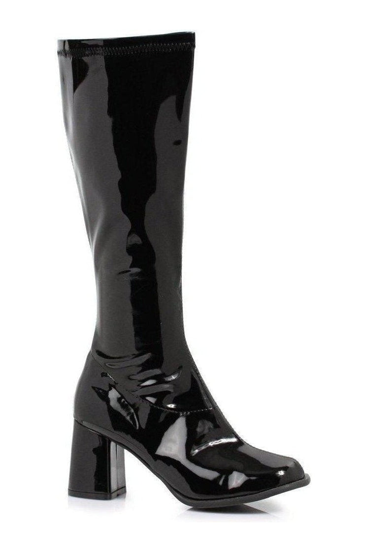 Ellie Shoes GOGO W Costume Boot in Black Patent from SexyShoes.com
