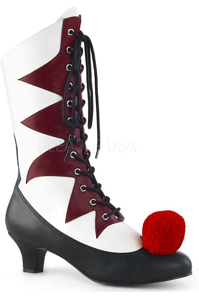IT-120 Costume Knee Boot | White Faux Leather-Funtasma-SEXYSHOES.COM