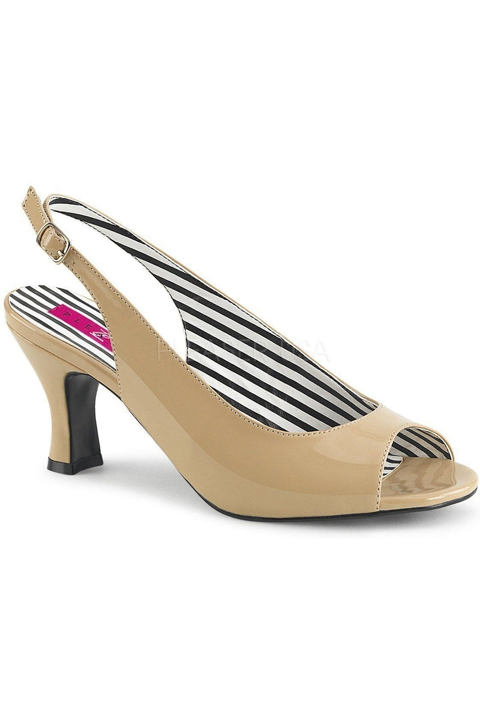 Pleaser Pink Label JENNA-02 Pump in Bone Patent from SexyShoes.com