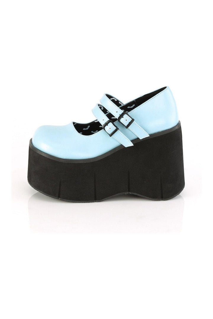 KERA-08 Mary Jane | Blue Faux Leather-Mary Janes-Demonia-SEXYSHOES.COM